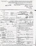 William Arrasmith death certificate